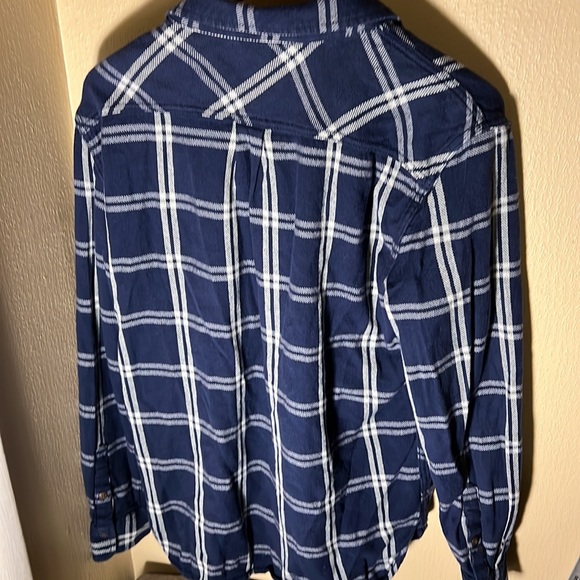 Vans Mens Flannel Shirt Color Blue/White Size Large - Picture 6 of 6